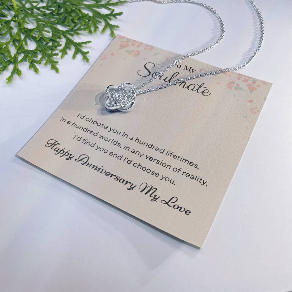 Anniversary Love Knot Necklace for Soulmate – Choose You Always