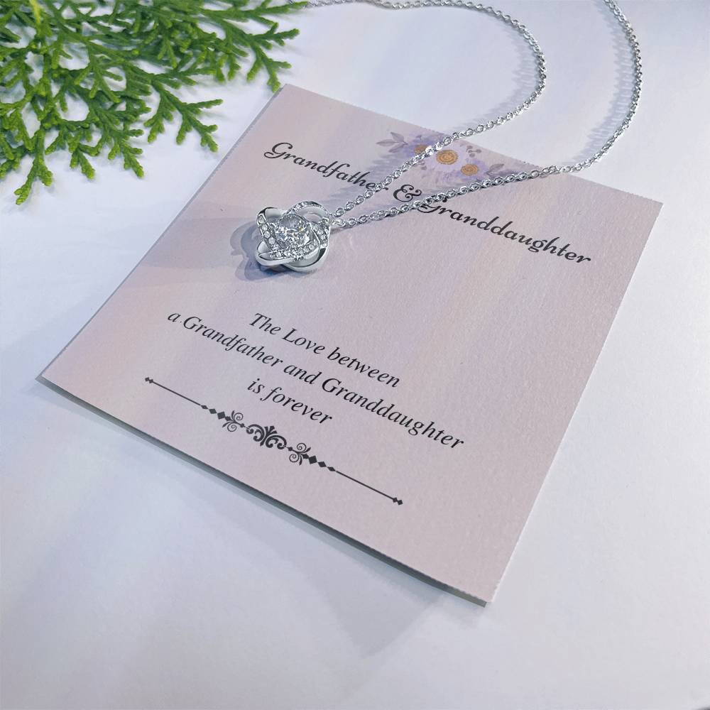 To My Granddaughter Love Knot Necklace – Love That Lasts Forever — product image 10