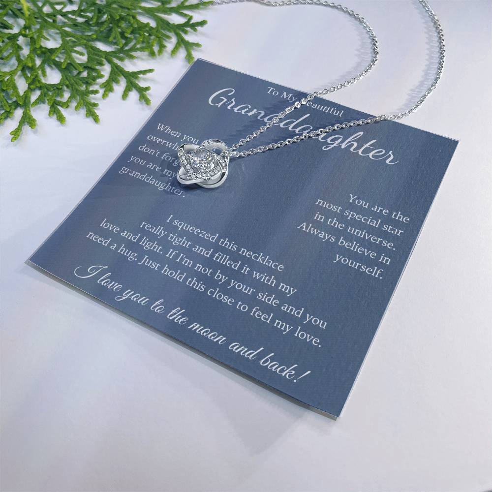 To My Granddaughter Love Knot Necklace – When You Feel Alone, Remember My Love — product image 10