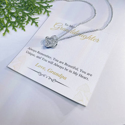 To My Granddaughter Love Knot Necklace – Always in My Heart — product thumbnail 28
