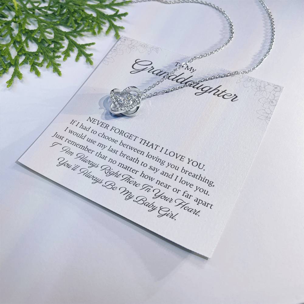To My Granddaughter Love Knot Necklace – I Love You Always — product image 10