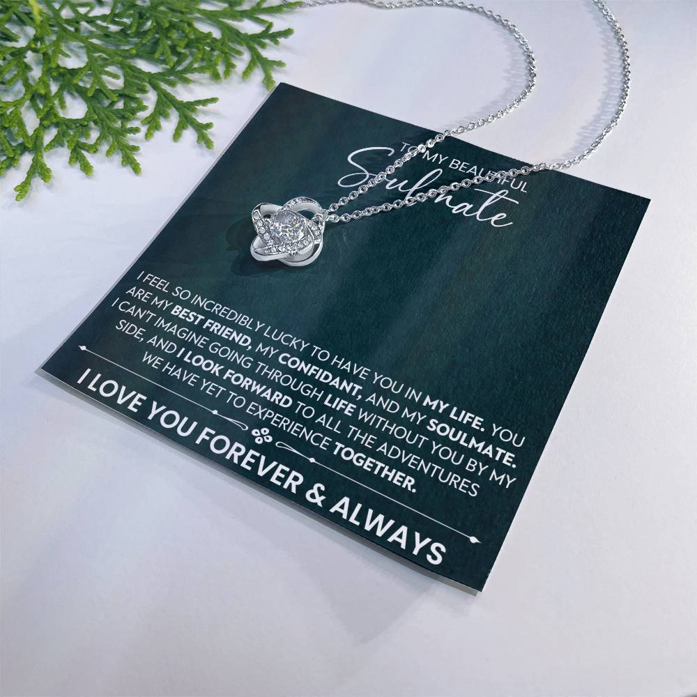 To My Beautiful Soulmate Love Knot Necklace – Life Adventures Together — product image 29