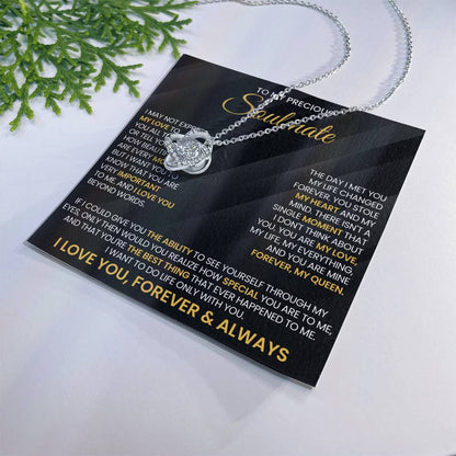 To My Precious Soulmate Love Knot Necklace – You Stole My Heart — product thumbnail 10