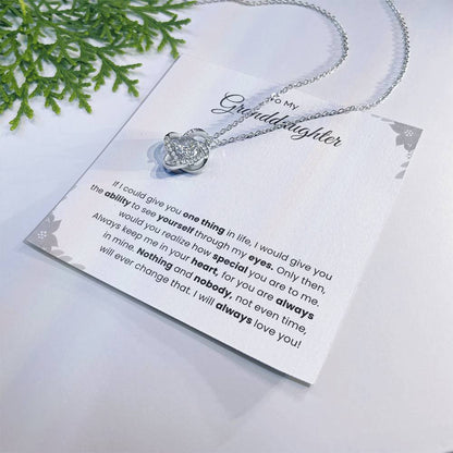 To My Granddaughter Love Knot Necklace – See Yourself Through My Eyes — product thumbnail 10