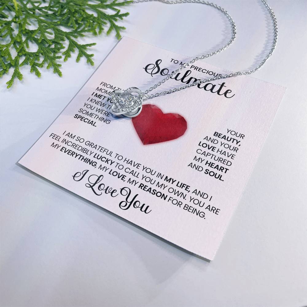 To My Precious Soulmate Love Knot Necklace – My Everything — product image 10