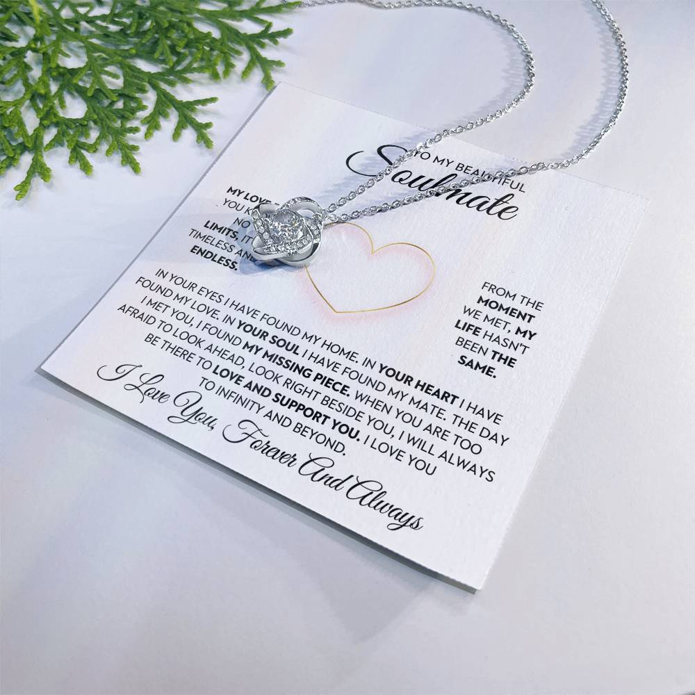 To My Beautiful Soulmate Love Knot Necklace – Timeless Love — product image 31