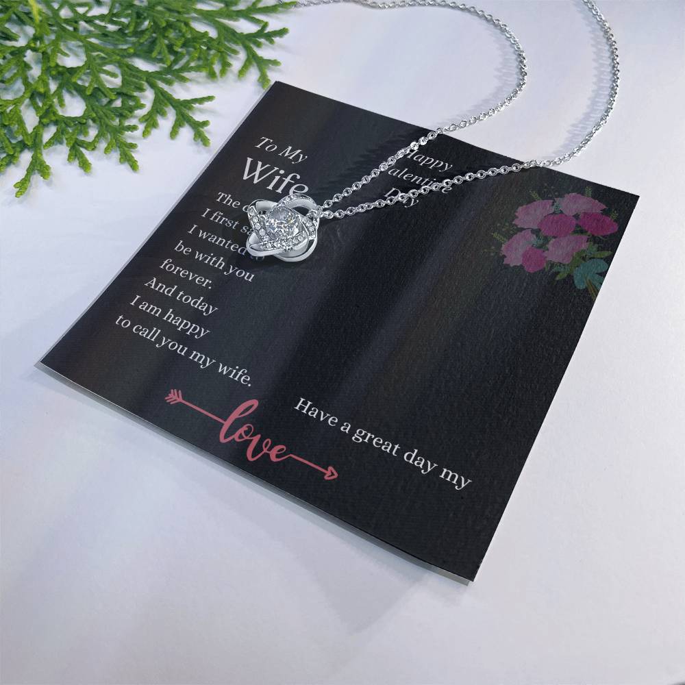 Valentine's Love Knot Necklace for Wife – The Day I First Saw You