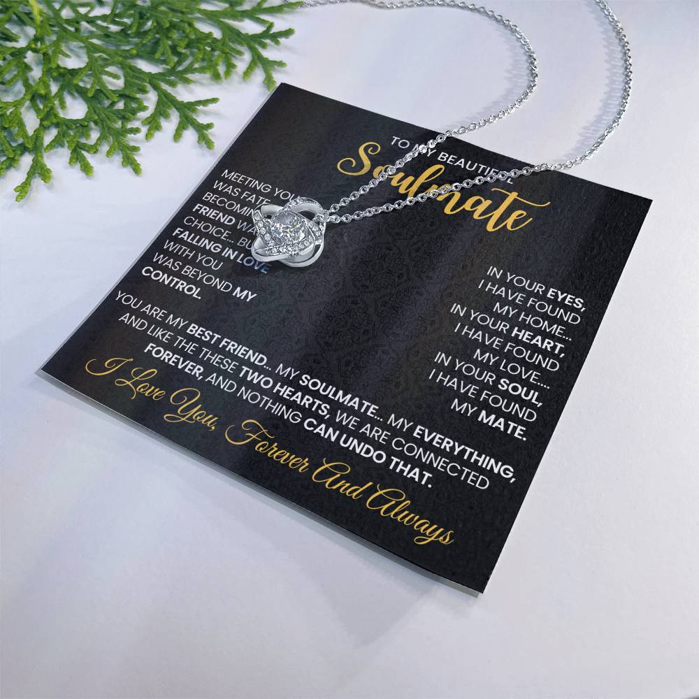 To My Beautiful Soulmate Love Knot Necklace – Connected Forever — product image 10