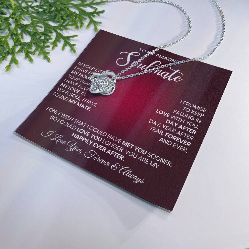 To My Amazing Soulmate Love Knot Necklace – My Happily Ever After — product image 29
