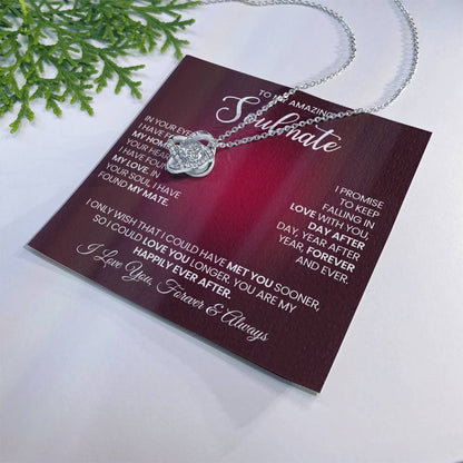 To My Amazing Soulmate Love Knot Necklace – My Happily Ever After — product thumbnail 29