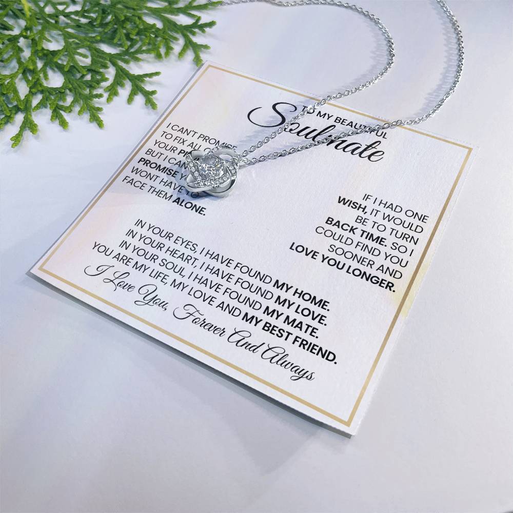To My Beautiful Soulmate Love Knot Necklace – My Home and Love — product image 10