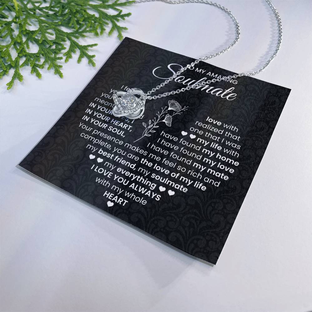 To My Amazing Soulmate Love Knot Necklace – Love of My Life — product image 10