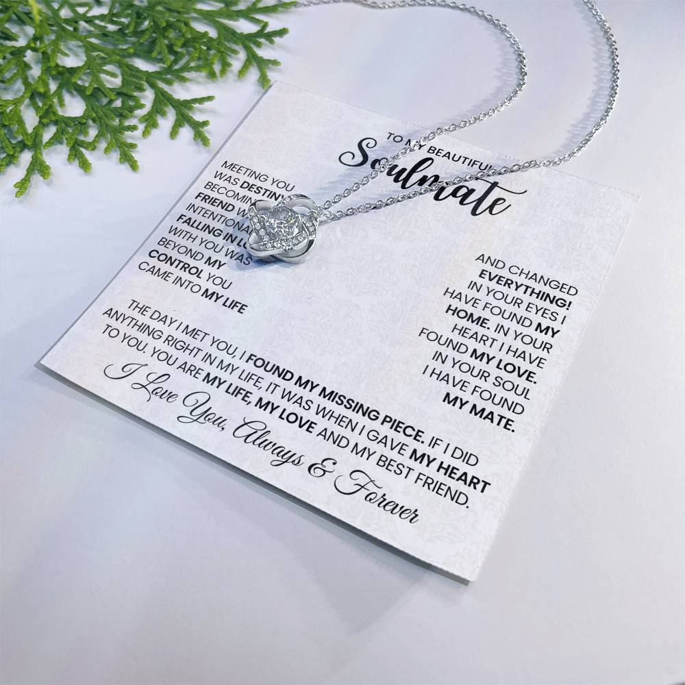 To My Soulmate Love Knot Necklace – My Missing Piece — product image 10