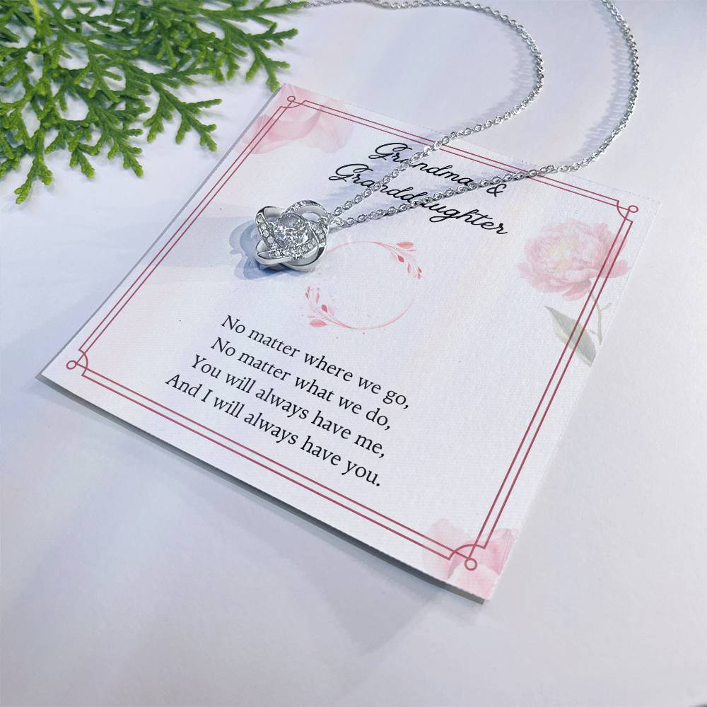 To My Granddaughter Love Knot Necklace – No Matter Where We Go — product image 29