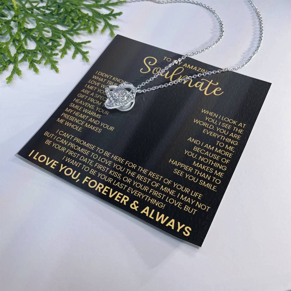 To My Amazing Soulmate Love Knot Necklace – Gift From Heaven — product image 10