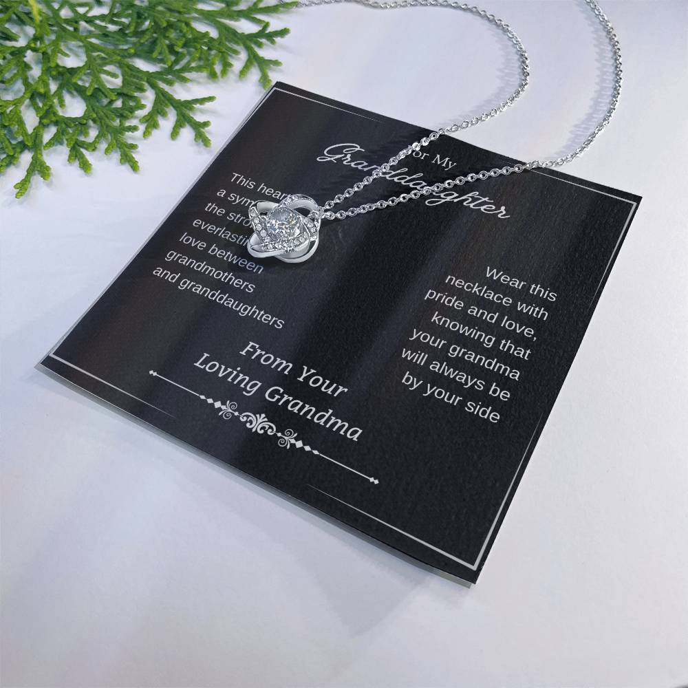 To My Granddaughter Love Knot Necklace – A Heart Full of Love — product image 10