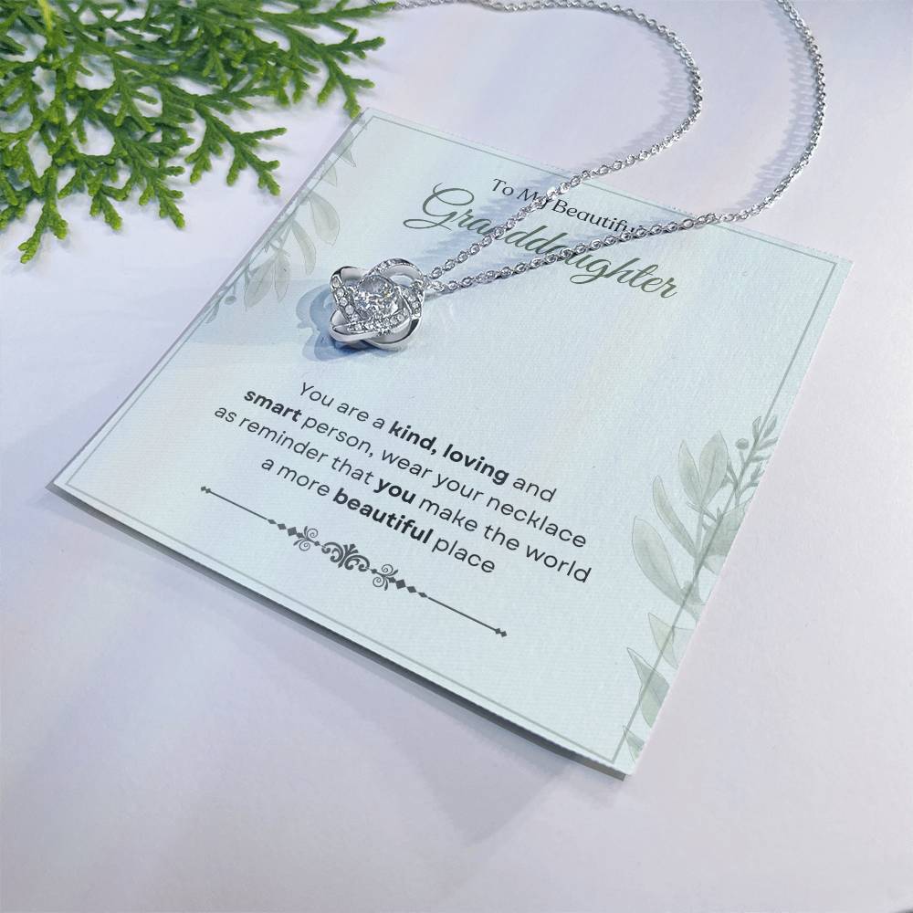 To My Granddaughter Love Knot Necklace – You Are a Kind Soul — product image 10