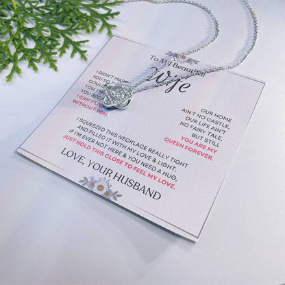 To My Beautiful Wife Love Knot Necklace – My Queen Forever