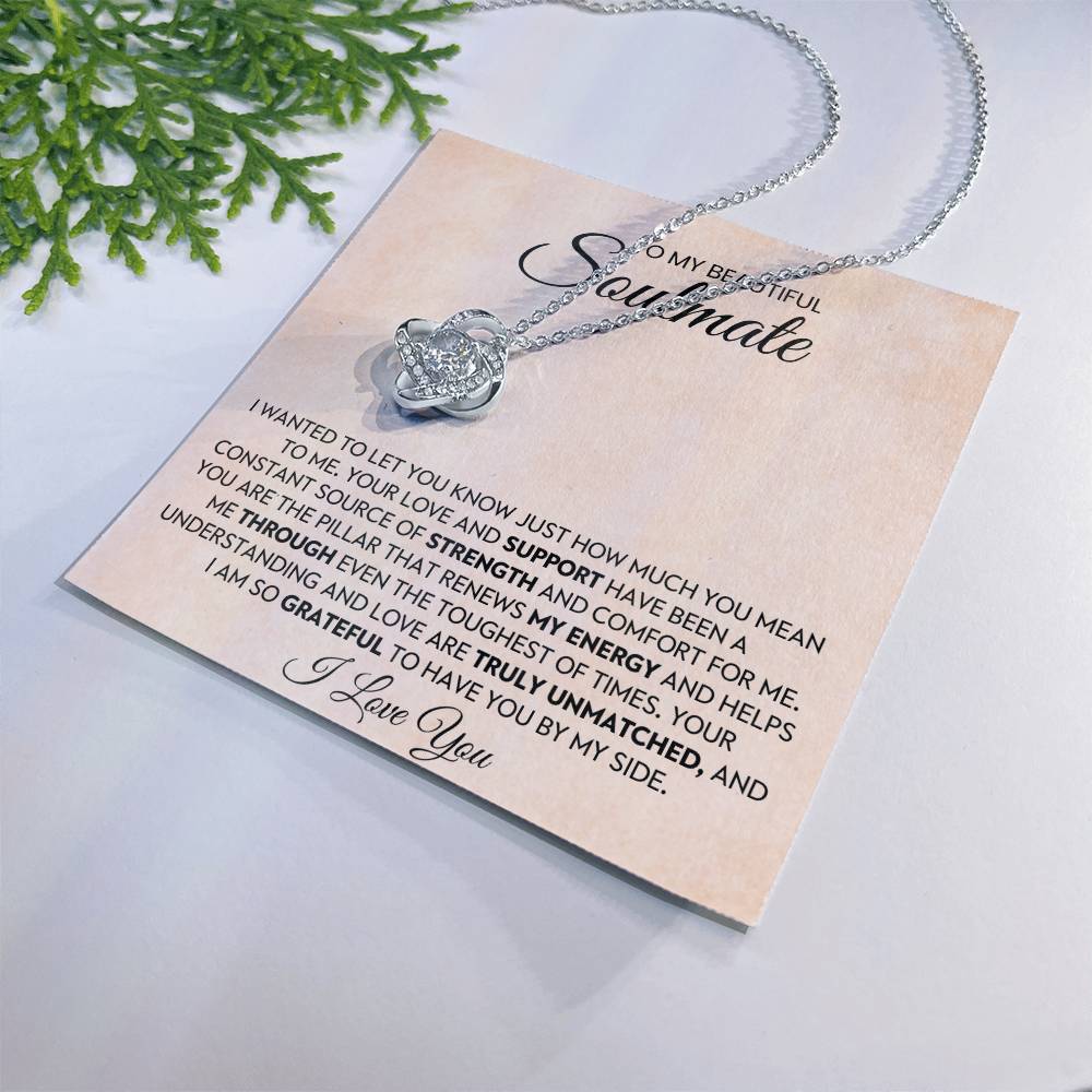 To My Beautiful Soulmate Love Knot Necklace – My Pillar of Strength — product image 28