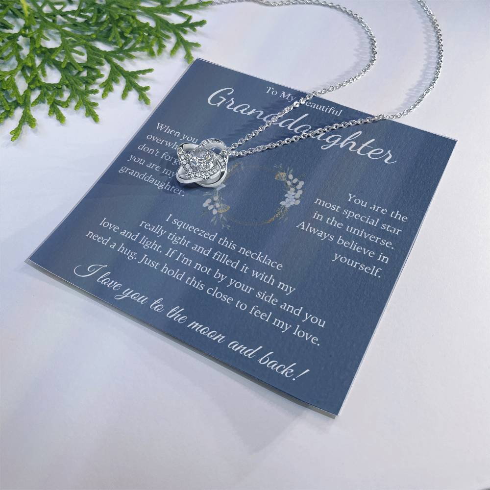 To My Granddaughter Love Knot Necklace – When You Feel Alone — product image 29