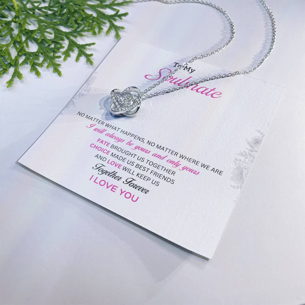 To My Soulmate Love Knot Necklace – Together Forever