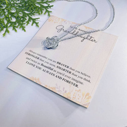 To My Granddaughter Love Knot Necklace – Always Remember You Are Loved — product thumbnail 27