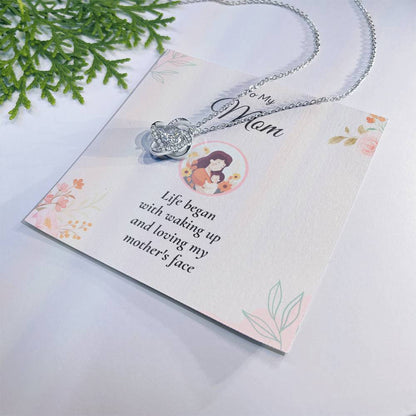 To My Mom Love Knot Necklace – Life Began with Your Love