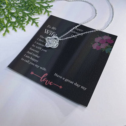 Valentine's Love Knot Necklace for Wife – The Day I First Saw You