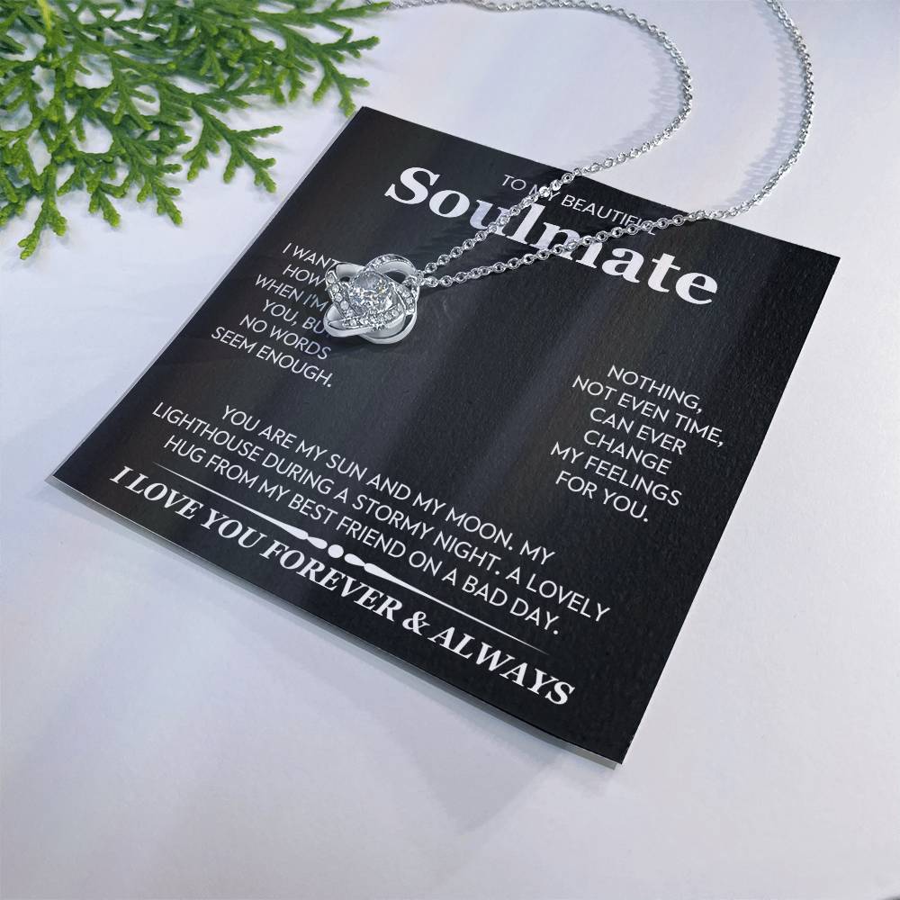 To My Beautiful Soulmate Love Knot Necklace – My Sun and Moon — product image 31