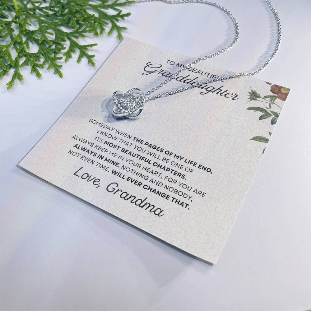 To My Granddaughter Love Knot Necklace – When the Pages Turn — product image 28