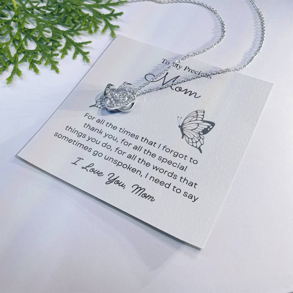 To My Mom Love Knot Necklace – Words That Go Unspoken