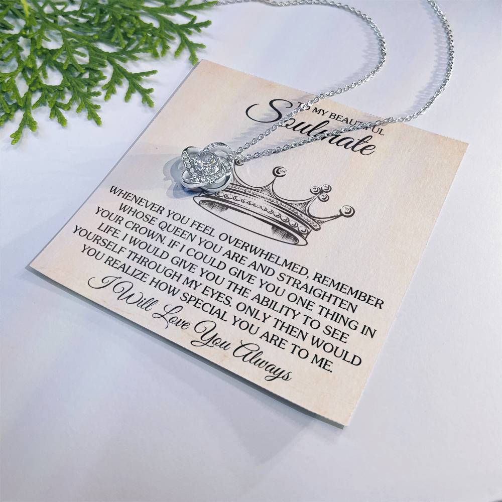 To My Beautiful Soulmate Love Knot Necklace – See Yourself Through My Eyes — product image 26