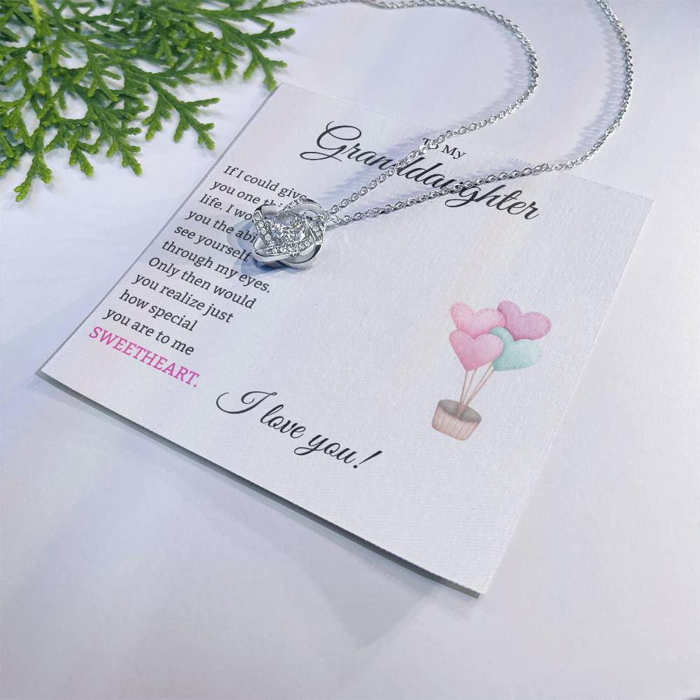 To My Granddaughter Love Knot Necklace – If I Could Give You — product image 27