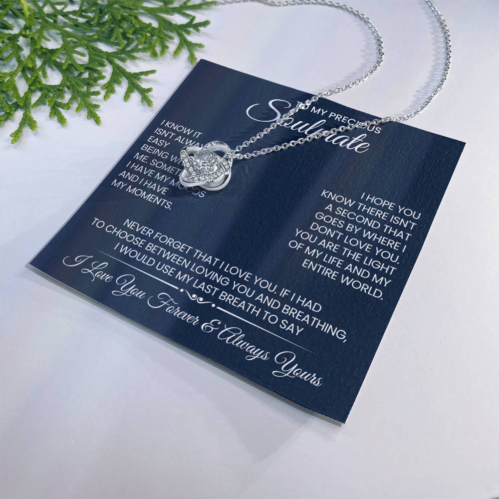 To My Precious Soulmate Love Knot Necklace – Never Forget My Love — product image 29