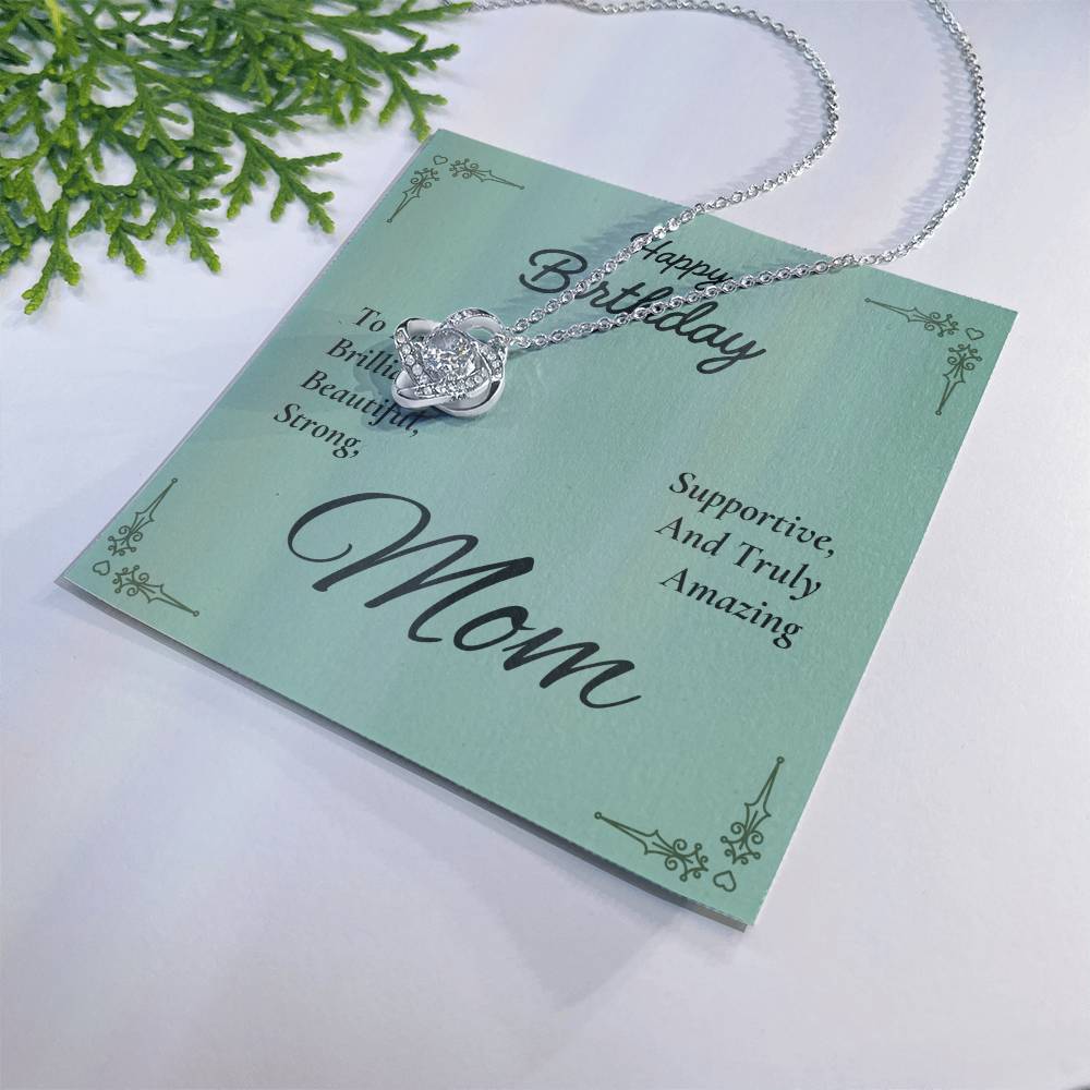 Birthday Love Knot Necklace for Mom – Brilliant & Strong