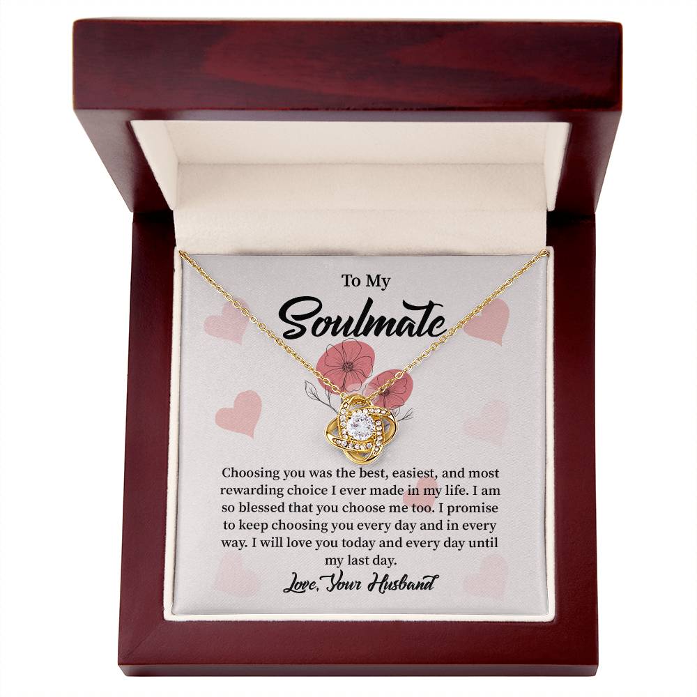 To My Soulmate Necklace for Women Gift From Husband You The Best My So