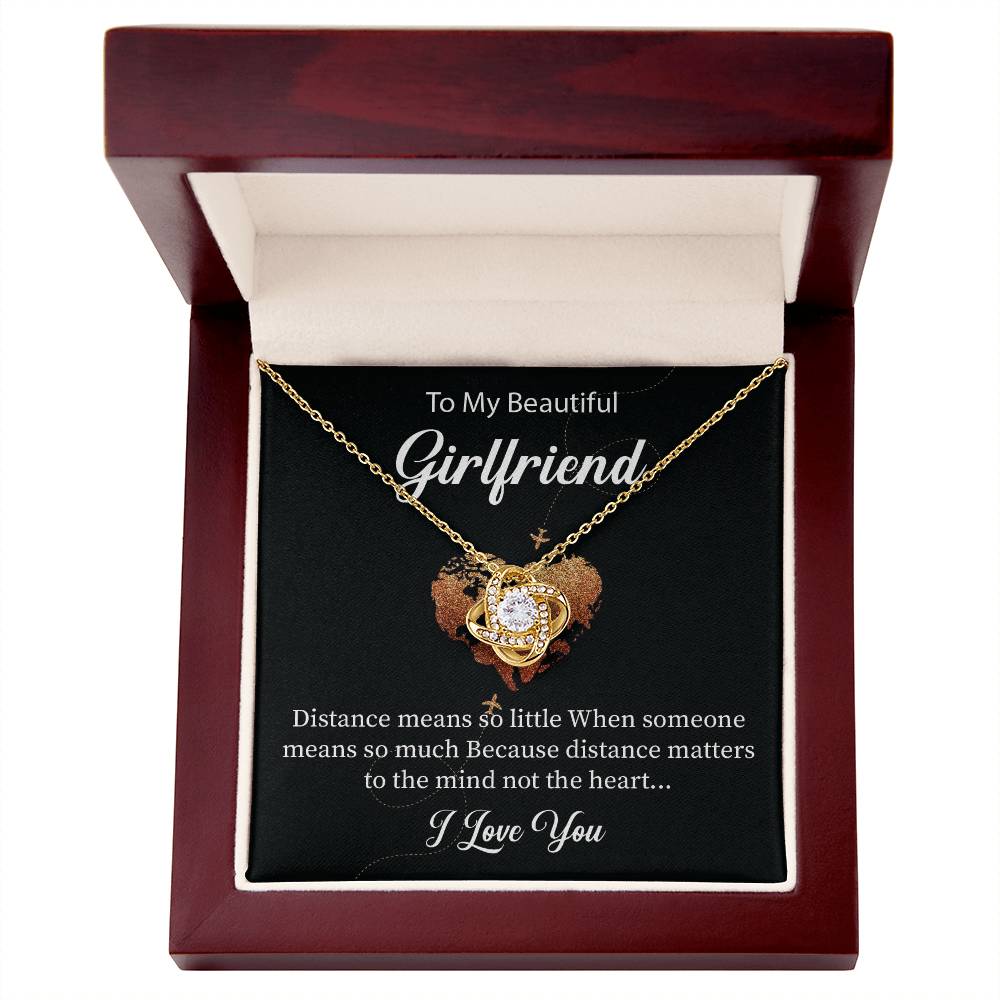 To My Gorgeous Beautiful Girlfriend Necklace With Message Card Long Di