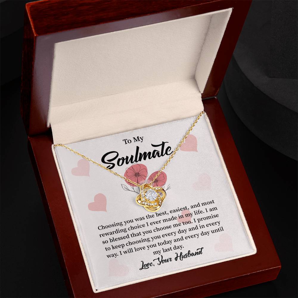 To My Soulmate Necklace for Women Gift From Husband You The Best My So