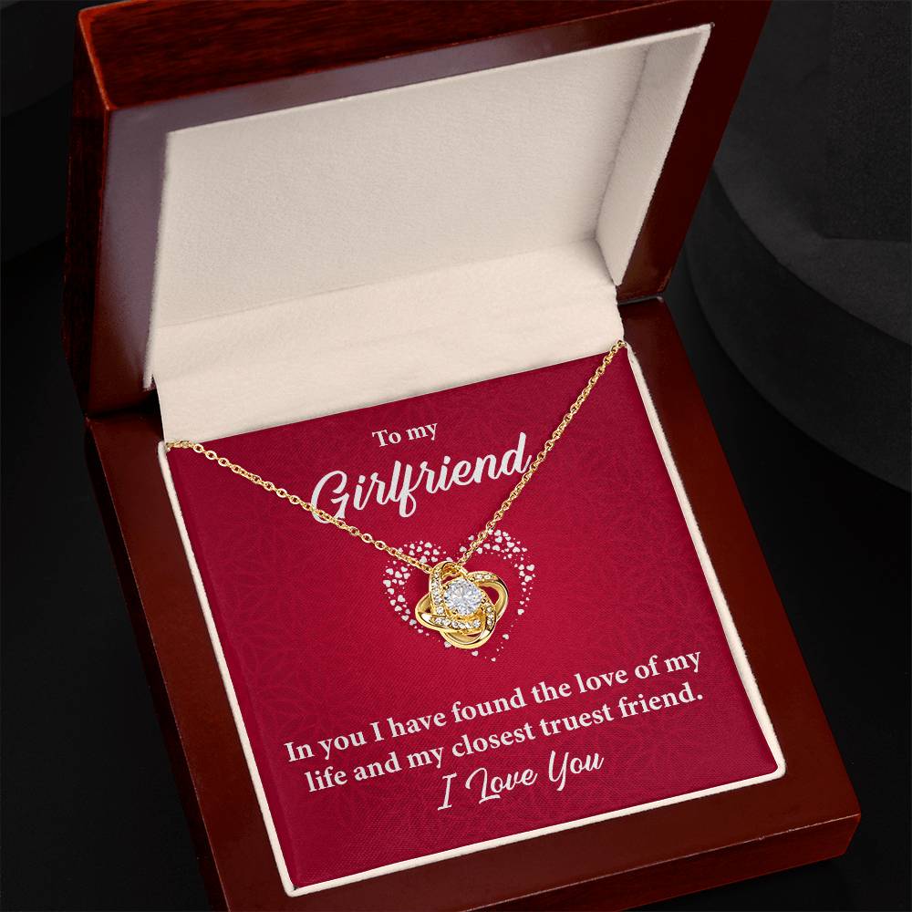 To My Truest Girlfriend Love Knot Necklace - My Gorgeous Girlfriend Ne