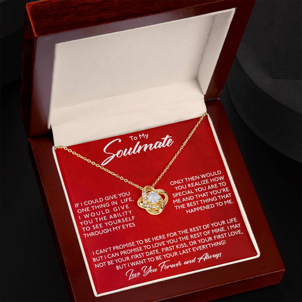 To My Soulmate, You Are Special To Me -Love Knot Necklace