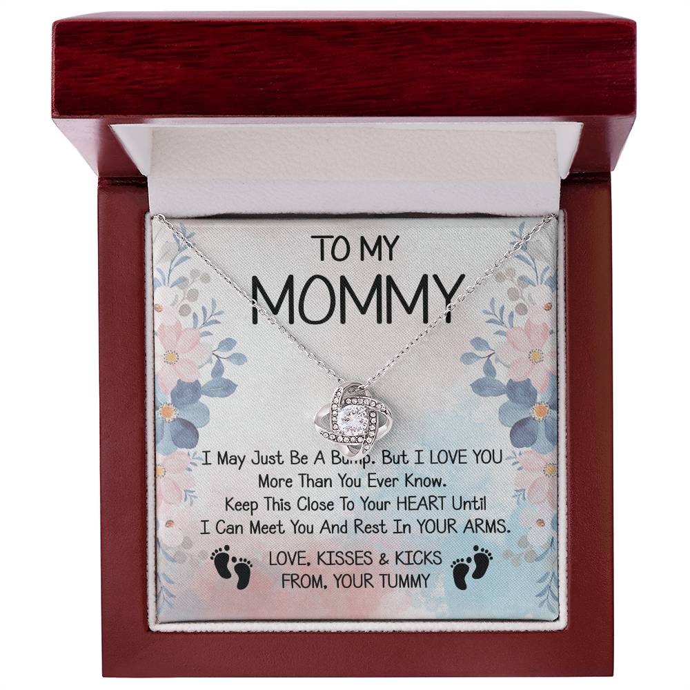 To My Mommy Gift Love Knot Necklace With Beautiful Message Card for Ne