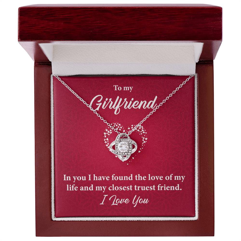 To My Truest Girlfriend Love Knot Necklace - My Gorgeous Girlfriend Ne