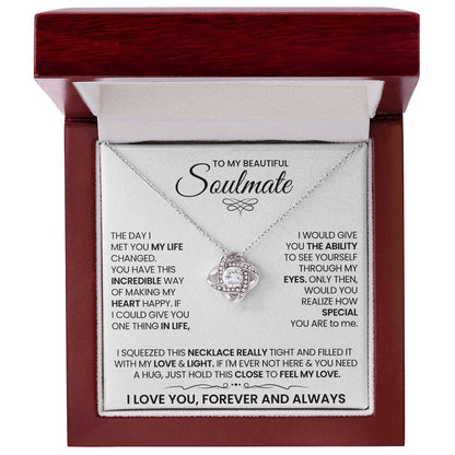 To My Beautiful Soulmate Necklace for Women, Girlfriend The Day