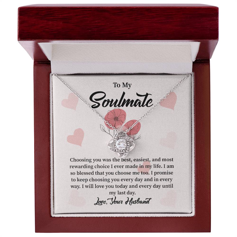 To My Soulmate Necklace for Women Gift From Husband You The Best My So