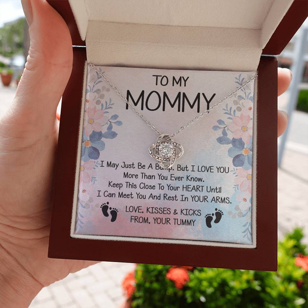 To My Mommy Gift Love Knot Necklace With Beautiful Message Card for Ne