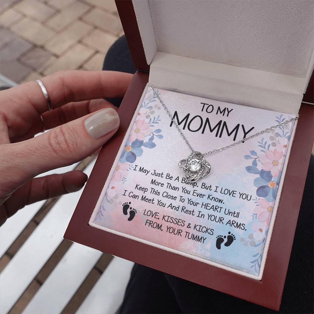 To My Mommy Gift Love Knot Necklace With Beautiful Message Card for Ne