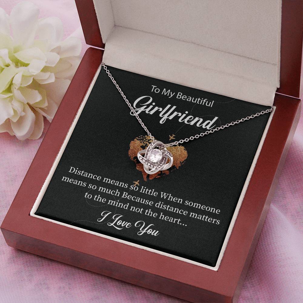 To My Gorgeous Beautiful Girlfriend Necklace With Message Card Long Di