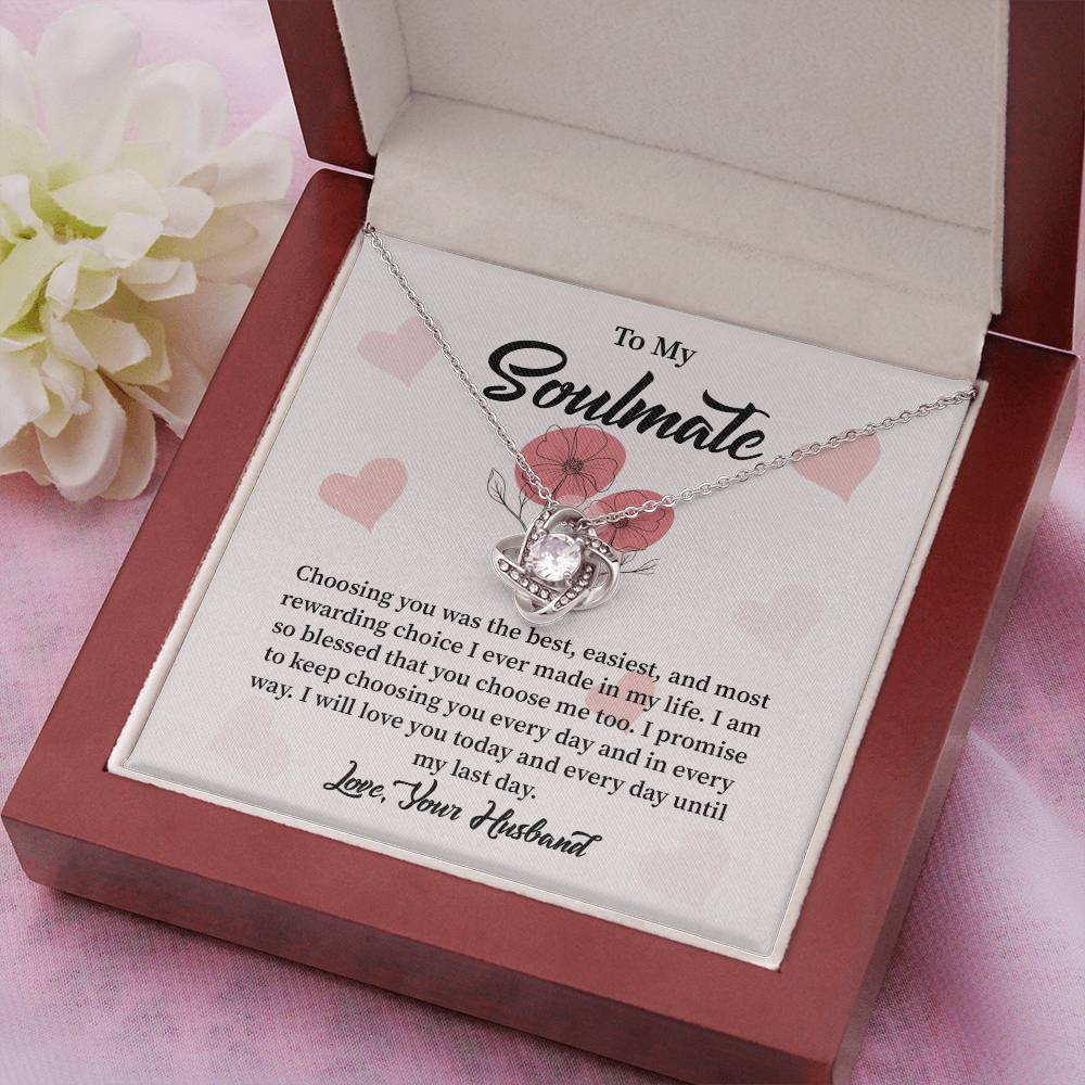 To My Soulmate Necklace for Women Gift From Husband You The Best My So