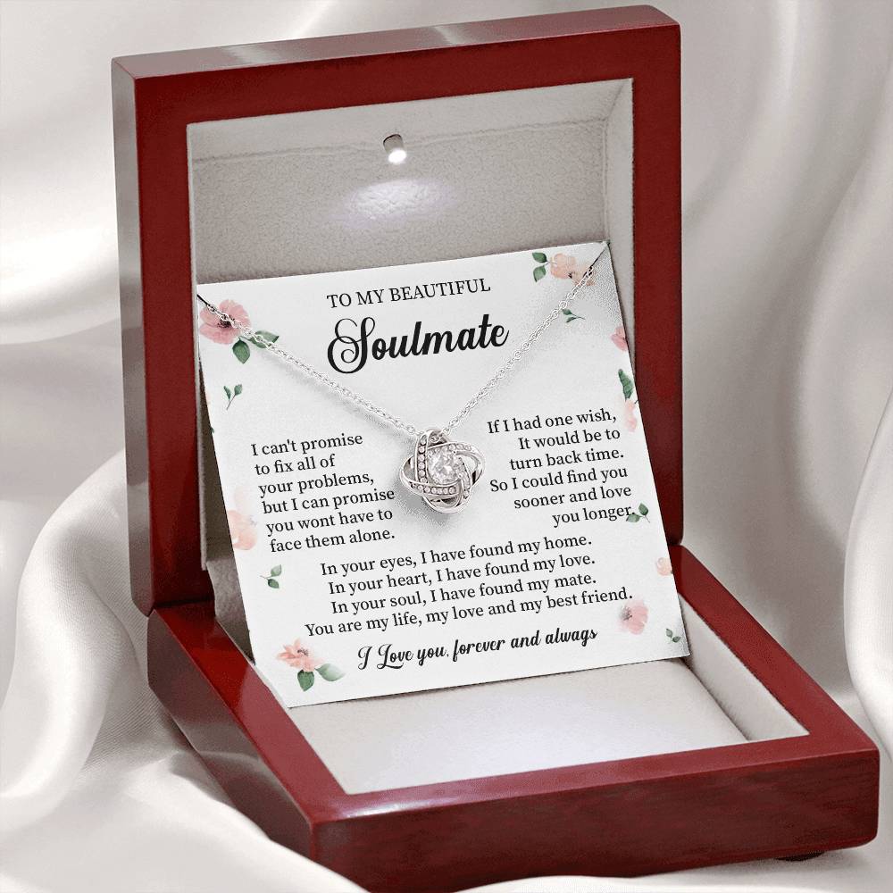 To My Beautiful soulmate necklace for women - my soulmate Love Knot ne