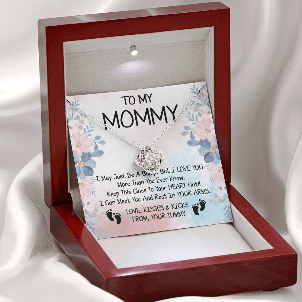 To My Mommy Gift Love Knot Necklace With Beautiful Message Card for Ne